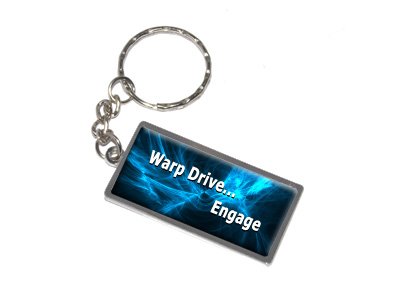  Warp Drive Engage - Star Trek - New Keychain Ring