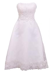 Strapless Empire   Waistline Ankle Length Short Sleeveless  Dress