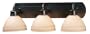 Kenroy Home 90053CBZ Odyssey Three-Light Vanity, Copper Bronze with White Opal Globes