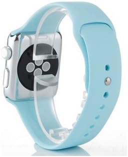 Apple Watch Band, LETO City Soft Silicone Replacement Sport Band Strap Bands Replacement Bracelet for 38mm 42mm Apple Watch iWatch (42mm Mint Green)