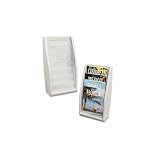 Deflecto 52009 Multi-tiered magazine holder, 4 pockets, 10-3/8w x 5d x 19-3/4h, gray plastic