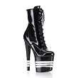 Pleaser Boots Women's TABOO-1020LN, 7 1/2" Stiletto Heel Lace-Up Lined Platform Ankle Boot