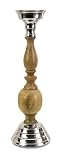 Baldwin Large Wood and Aluminum Candleholder