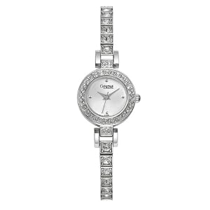 Caravelle by Bulova Women's Crystal Accented Silver Dial Watch #43L008