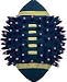 Vo-Toys Vinyl Super Spiked Football Dog Toy