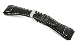 RIOS1931 Uhrenarmband Nature Bueffelleder Schwarz Bandanstoss 22 mm