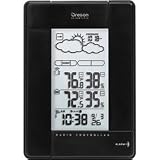 Oregon Scientific BAR388HGA Wireless Weather Station with Temperature/Humidity Display and Self-Setting Atomic Clock, Black