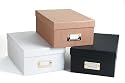 Darice 7-1/2-Inch by 4-Inch by 11-Inch Photo Storage Box with Plain Black Paper