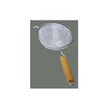 Winco MS3A-8D Strainer, 8" dia., Double Fine Mesh, Flat Wooden Handle