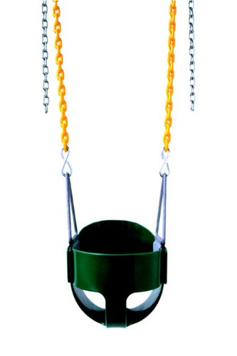 Highback Full Bucket with 5 1/2 ft Coated Chain, Green