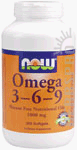 Omega 3-6-9 1000mg 100 Gels NOW Foods