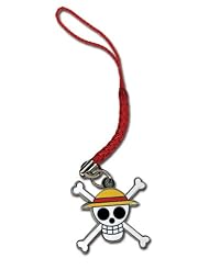 Wireless: One Piece Luffy Jolly Roger Skull Metal Cellphone Charm - GE Animation