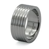 Grooved Titanium Ring (Sizes 8-12)