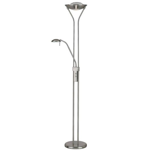 Lite Source LS-80984PS Duality II Polished Silver Torchiere/Reading Lamp