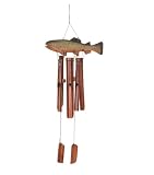 All Natural Handmade Bamboo Chime - Small Trout Design