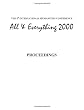 The Proceedings Of The 5th International Humanities Conference: All & Everything 2000