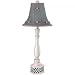 candlestick lamp - black check shade