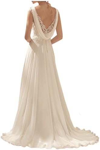 UniWedding 2015 New Bride Romantic Chiffon A-line Open Back Wedding Gowns US 4