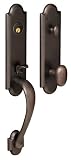 Baldwin 85354.402.ENTR Boulder 3/4-Inch Escutcheon Handleset Emergency Egress with Oval Knob, Distressed Oil Rubbed Bronze