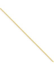 14k Yellow Gold 9in 1.25mm Solid Polished Spiga Anklet Chain. Metal Wt- 1.76g
