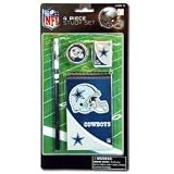 NFL Dallas Cowboys 4pc Study Kit - Pencil, Pencil Sharpener, Eraser, Memo Pads