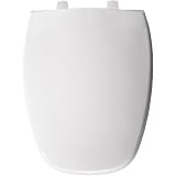 Bemis 1240205000 Eljer Emblem Plastic Elongated Toilet Seat, White