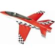 6 Channel EPO 2.4Ghz RC Airplane A-18E/F with Brushless Motor RTF (Red)