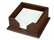 Chocolate Brown Genuine Leather Post-It Note Holder 3"x3"