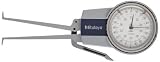 Mitutoyo 209-609 Dial Caliper Gauge, Internal Measurement, White Face, 20-40mm Range, +/-0.03mm Accuracy, 0.01mm Graduation, 0.04 Dia. Ball Contact Point