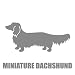 DOG シルエット ステッカー 横姿 ミニチュアダックス DS-6A シルバー