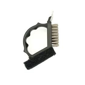 Charcoal Companion 2-in-1 Grill Brush with Black Plastic Handle by 