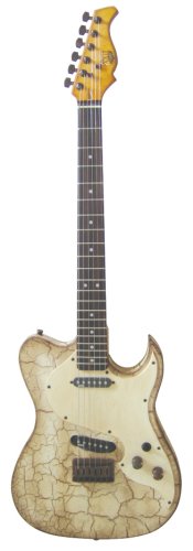 AXL Badwater Eldorado Electric Guitar, Crackle Brown