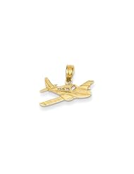 Cessna Plane Pendant in 14 Karat Yellow Gold