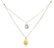 Satya Jewelry Gold Plate Amethyst Contentment Necklace