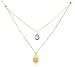 Satya Jewelry Gold Plate Amethyst Contentment Necklace
