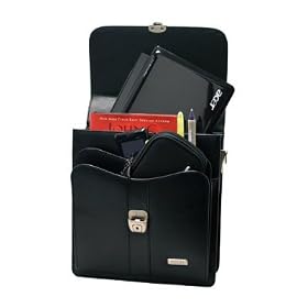 Philips PET702 7-Inch Portable DVD Player Luxurious 100% Leather Messenger Bag