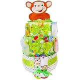 Merry Monkey 3 Tier Diaper Cake by Baby Gift Basket