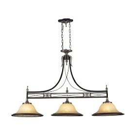 Georgian Court Island Pendant in Antique Brass Dark Umber by ELK Lighting
