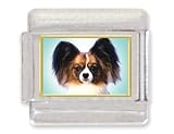 PAPILLON Dog Italian Charm
