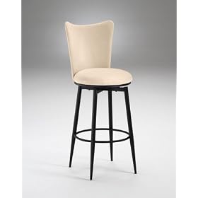 30H Cozumel Modern Fawn Beige Swivel Pub Bar Stool 