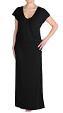 Capelli New York Ladies Solid Knit Kimono Sleeve Maxi Dress Jet Black Small