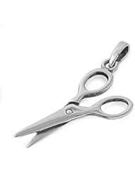 Sterling Silver Scissors Pendant Best Seller Wholesale Charm Pure 925 New 24mm with 1.8mm Curb Chain