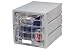 Tools & Hardware : 6 Tier Plastic Lockers With Clear Door - Flat Top 12 X 15 X 12 Gray