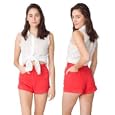 American Apparel Stretch Bull Denim High-Waist Cuff Short