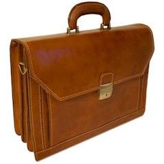 Floto Venezia Brown Briefcase Attache Lap-top Case