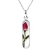 Sterling Silver Pressed Flower Pendant, 16" Sterling Silver Pressed Flower Pendant, 16"