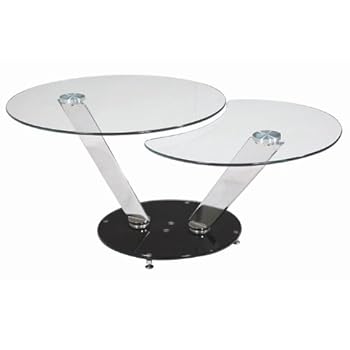 Table Basse Design STEEL Plateaux Pivotants Ronde