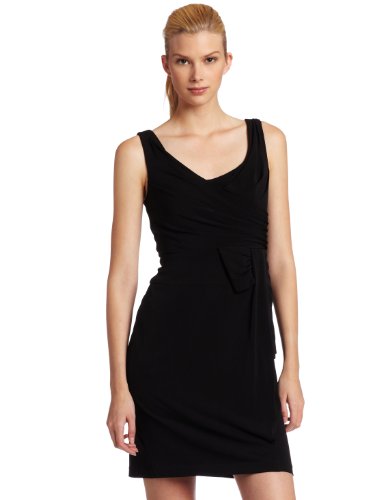 Suzi Chin Women's Sleeveless with Rouching and Draping Dress