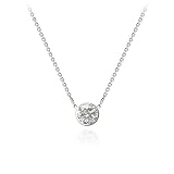 Willow Gold Milestone 6mm Garnet 14k White Gold Necklace