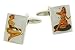 Wow factor rhodium plated girlie print cufflinks with presentation box